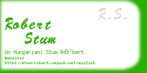 robert stum business card